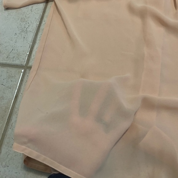 Vintage 70s Philippe Ronsard Paris Peach Short Sleeve Blouse Size M/L - Picture 2 of 7